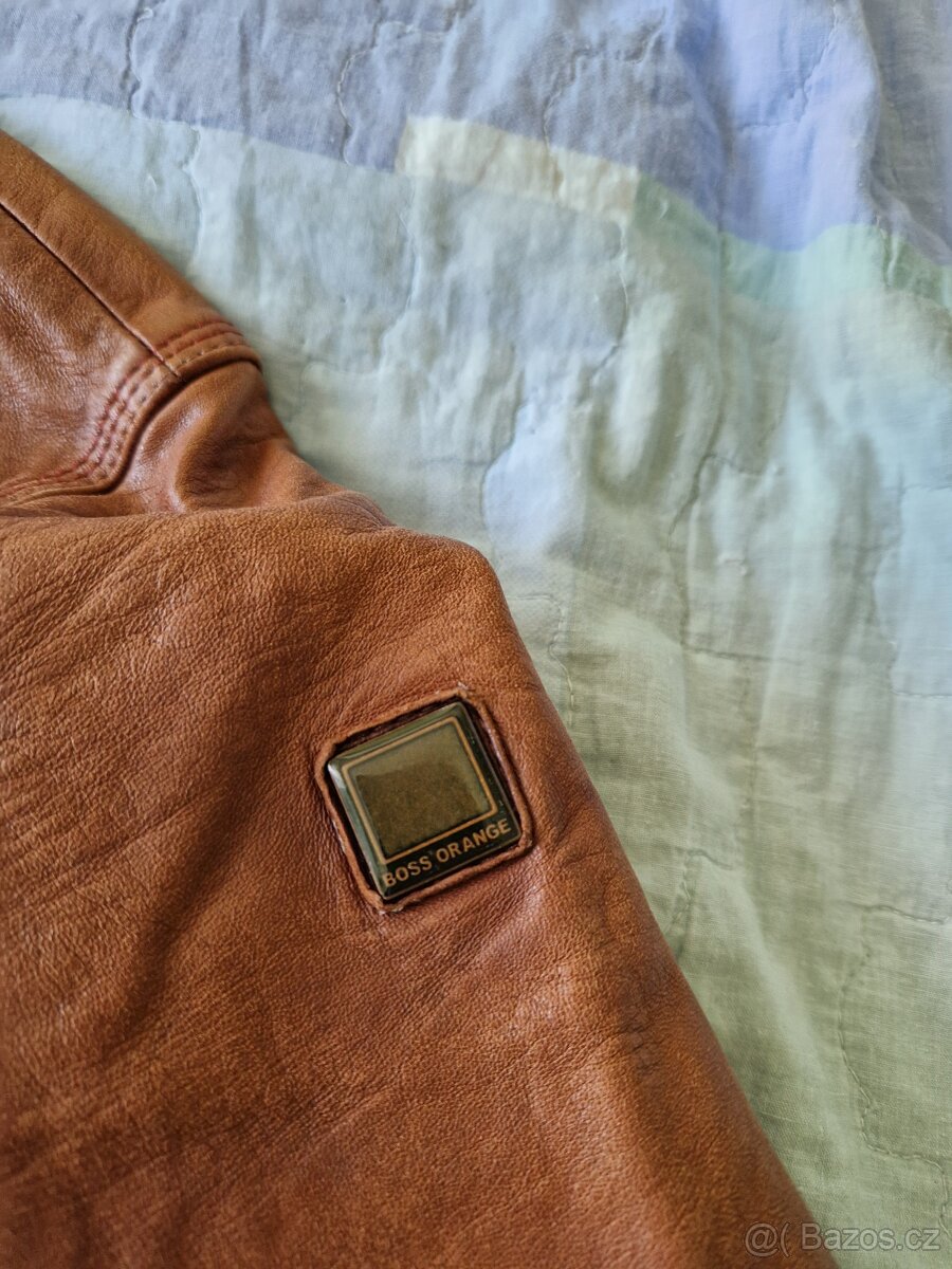 Pánská kožená bunda Hugo Boss (orange) L