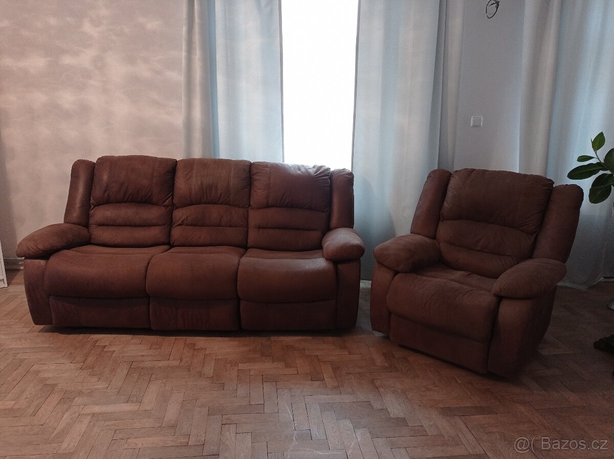 Gauč a křeslo 3+1