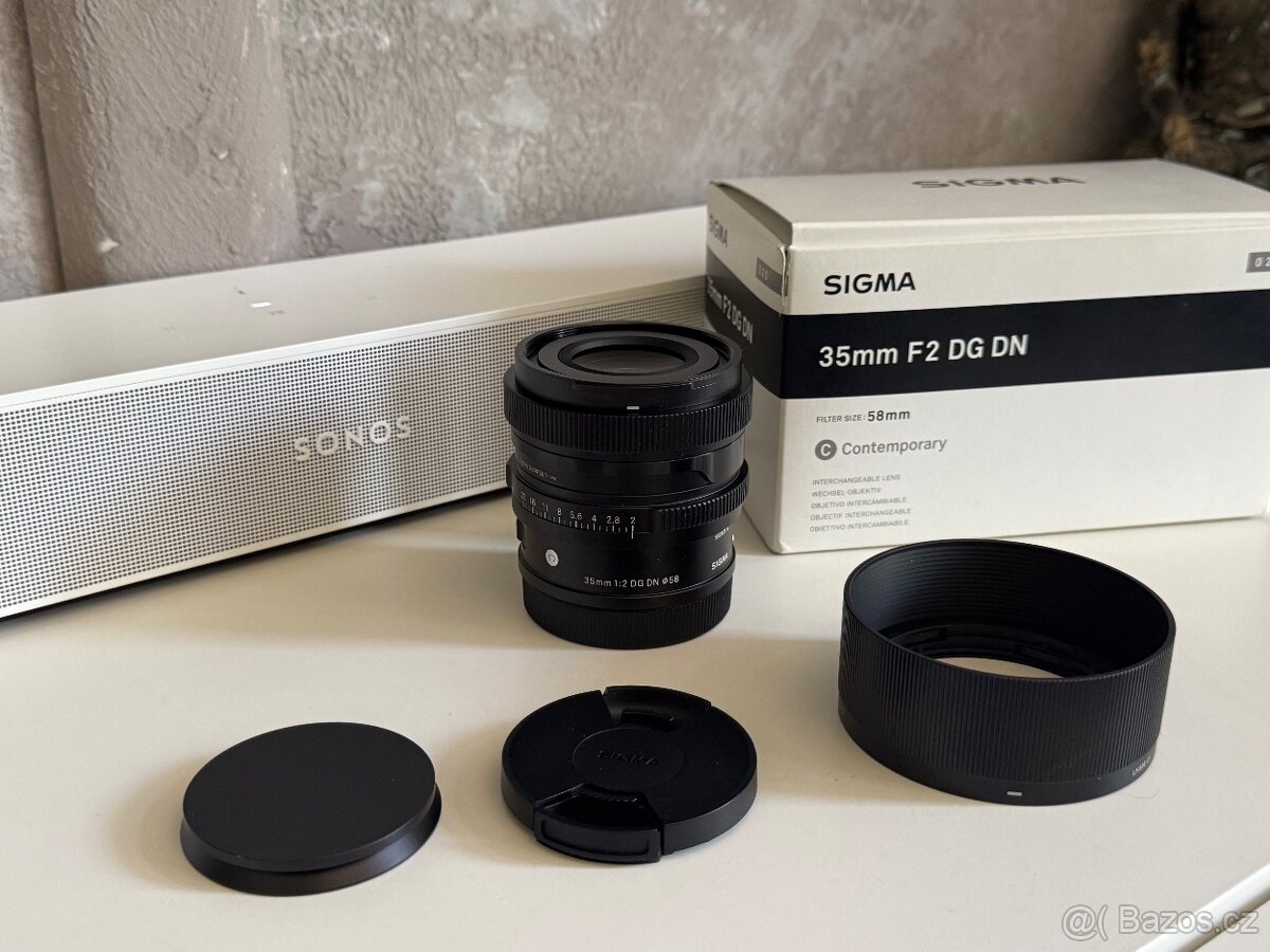Zánovní: SIGMA 35 mm f/2 DG Contemporary pro L-mount černý