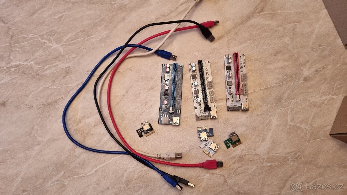 Prodávám PCIe risery pro připojení grafických karet