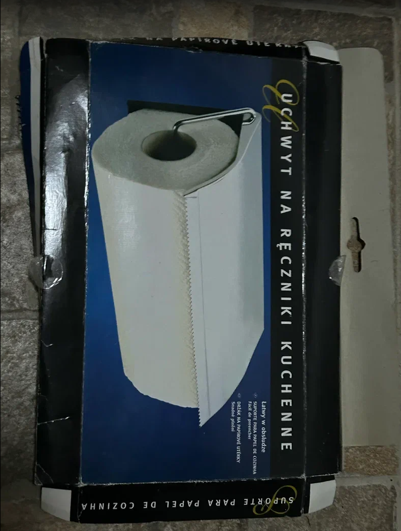 Držák na kuchyňské utěrky, nerez.