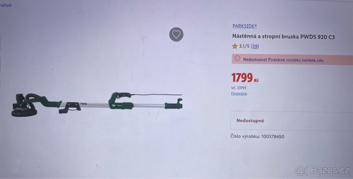 Nástěnná a stropní bruska