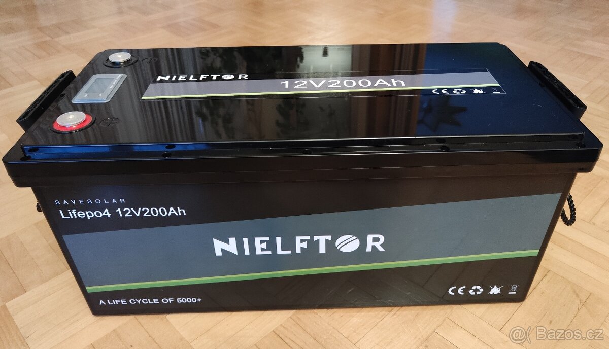 LiFePO4 baterie Nielftor 200Ah /12V, BMS s bluetooth