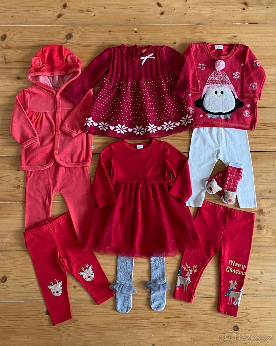 Vánoční set oblečení pro holčičku vel. 74