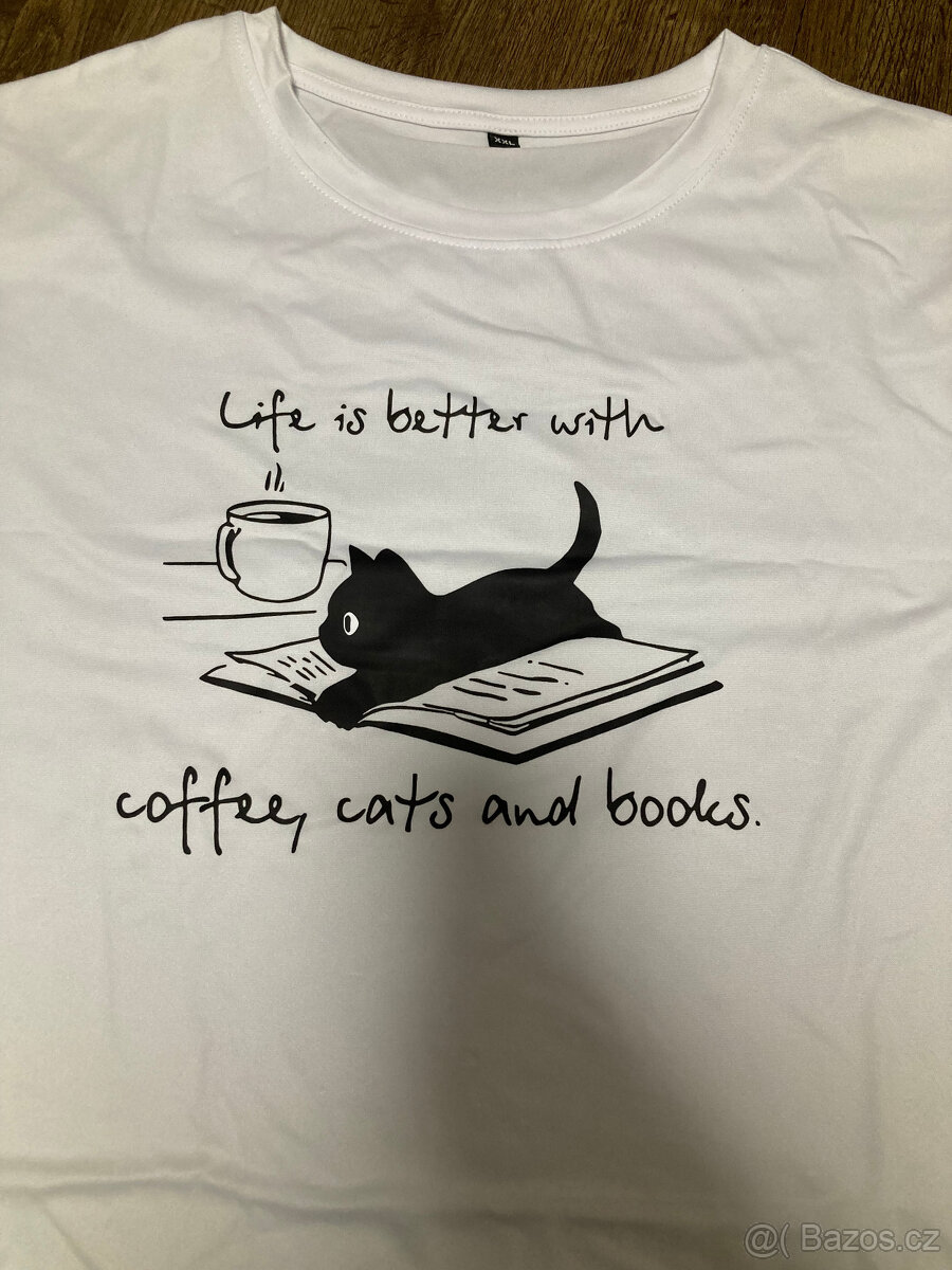 nová trička s kočkou vel XXL-XXXL