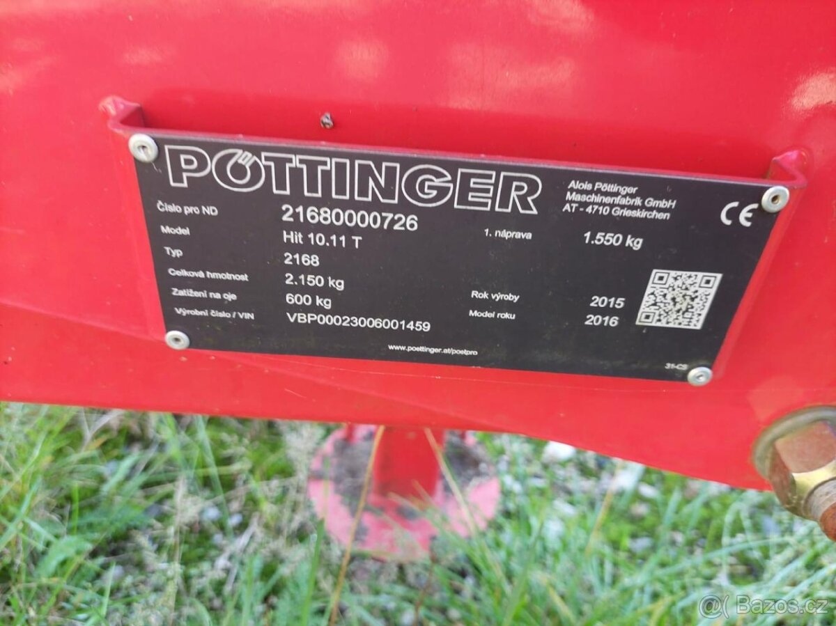 Prodám obracečku Pöttinger Eurohit 10.11T