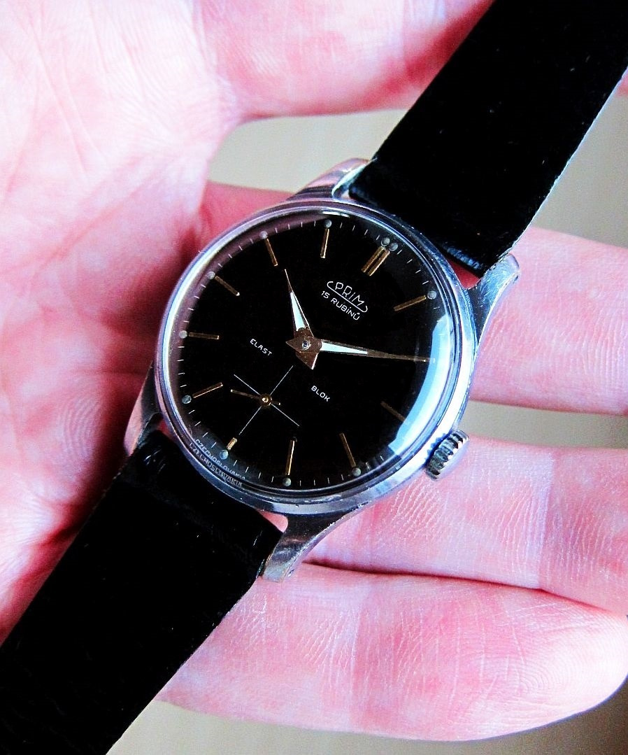 Ultra vzácné hodinky PRIM POSPARTAK ELAST BLOK LUMINISCENČNÍ