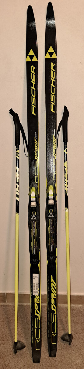 Bežky Fisher 160 se šupinami, s vázáním NNN a hůlky 115