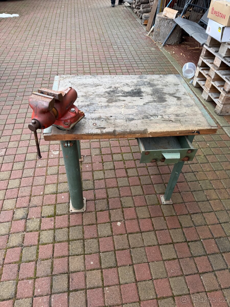 Dílenský ponk se svěrákem YORK 100mm