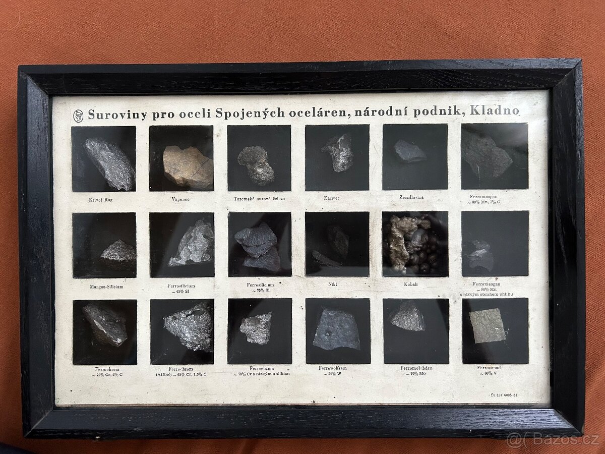 Sbírka rud, minerálů Ocelárny Kladno