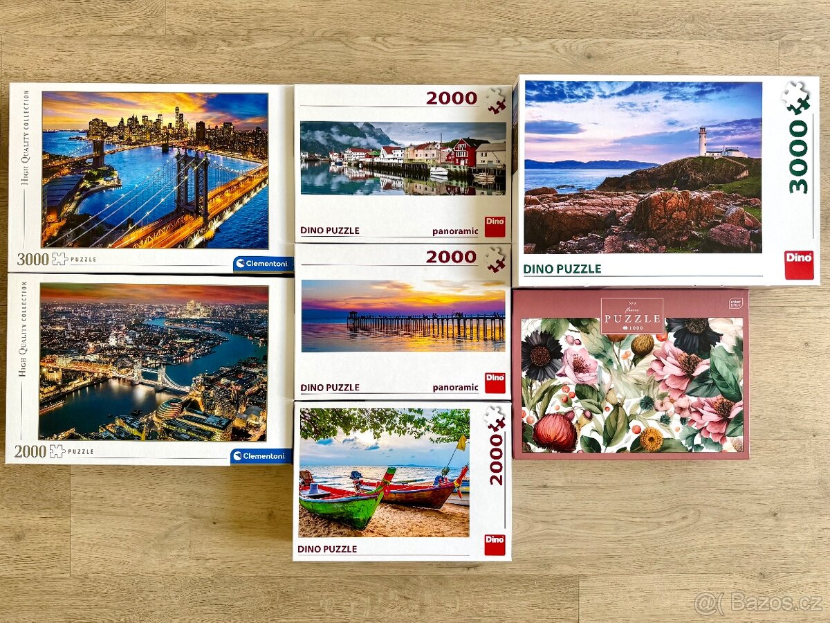 Puzzle 1000, 4x2000 a 2x3000 dílků (i jednotlivě)
