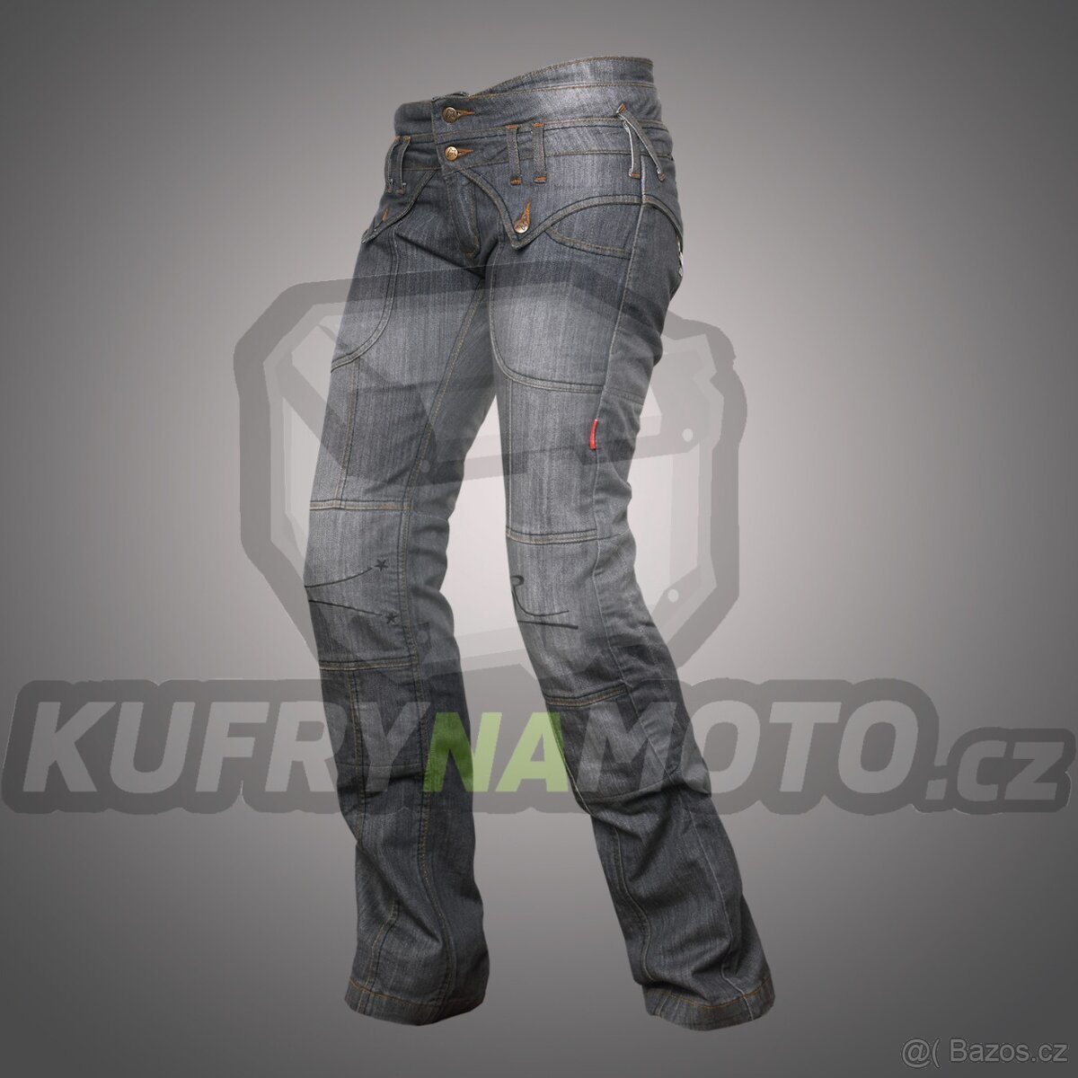 Moto rifle 4SR Jeans Lady Star Grey velikost 44