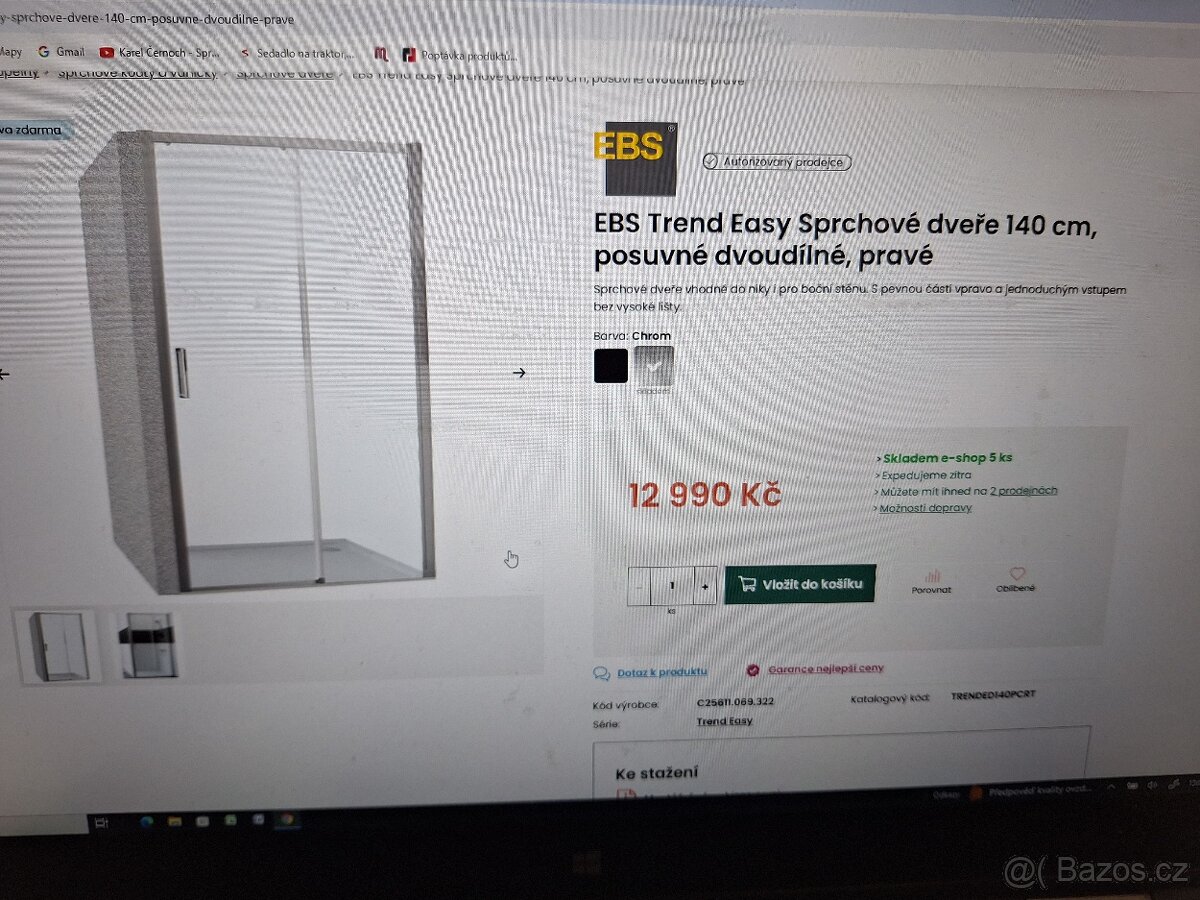sprchové posuvné dveře