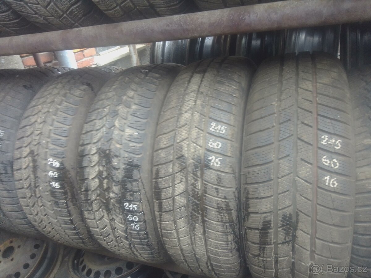 Prodám 4x zimní pneu 215/60 R16 Barum a debica