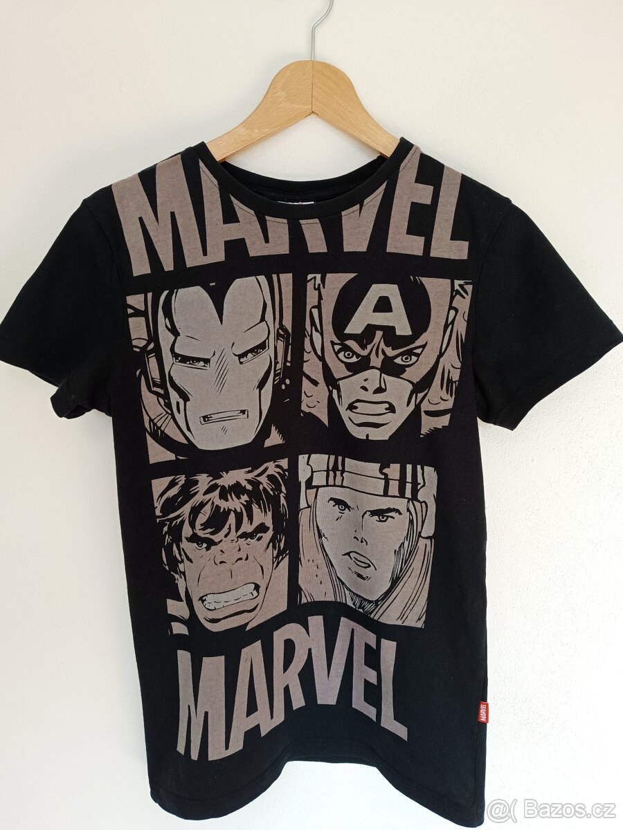 Černé tričko Marvel 158/164