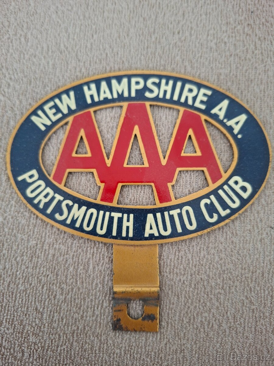 Plaketa AAA Automobil club - originál