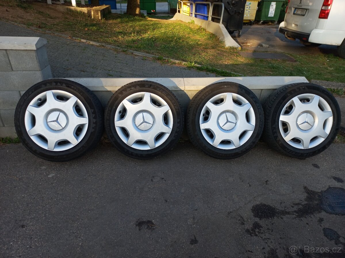 Disky MB C-class w203 R16 205/55 7Jx16H2 ET 31 + Poklice
