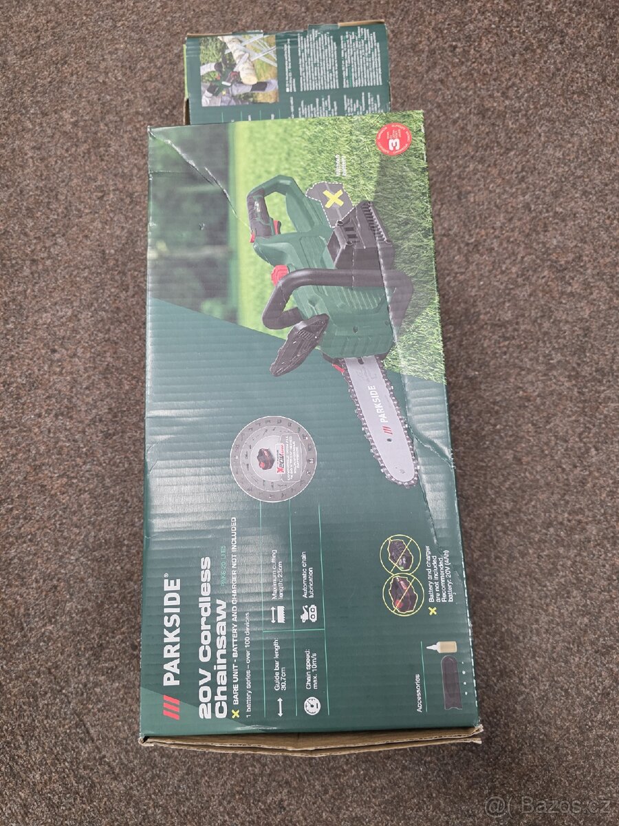 Nepoužitá aku pila Parkside PAKS 20- Li E5