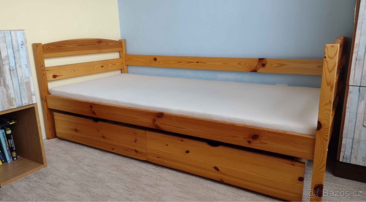 Dětská postel s matrací masiv 180x80