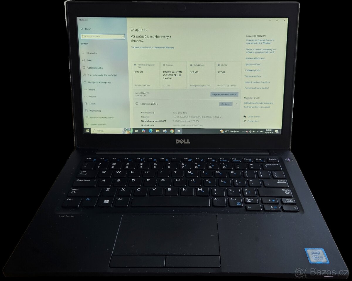 Dell Latitude 7280, 12.5" HD, SSD 500Gb, 8Gb, I5