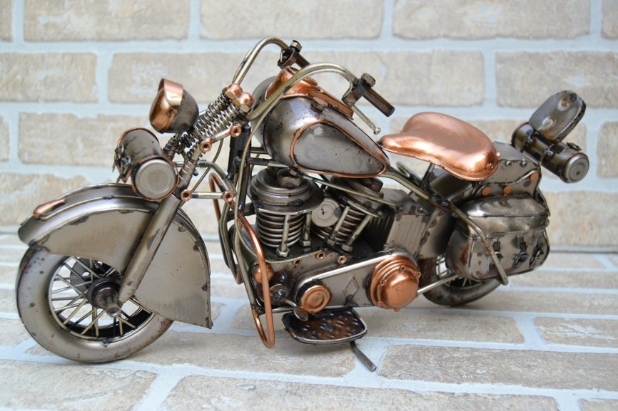 Kovový model - MOTORKA VETERÁN 36x18x12