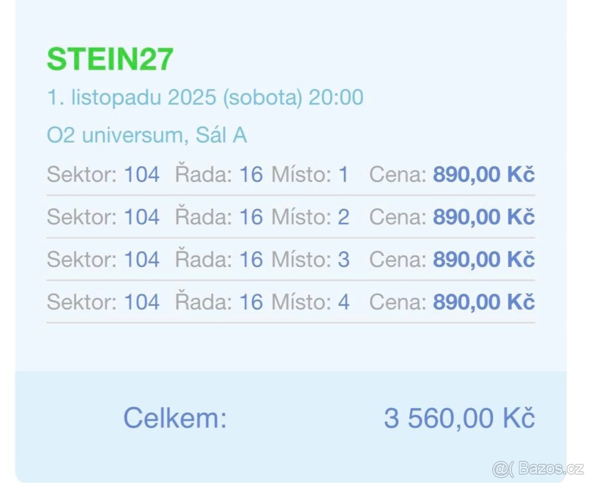Vstupenky-Stein 1.11.2025