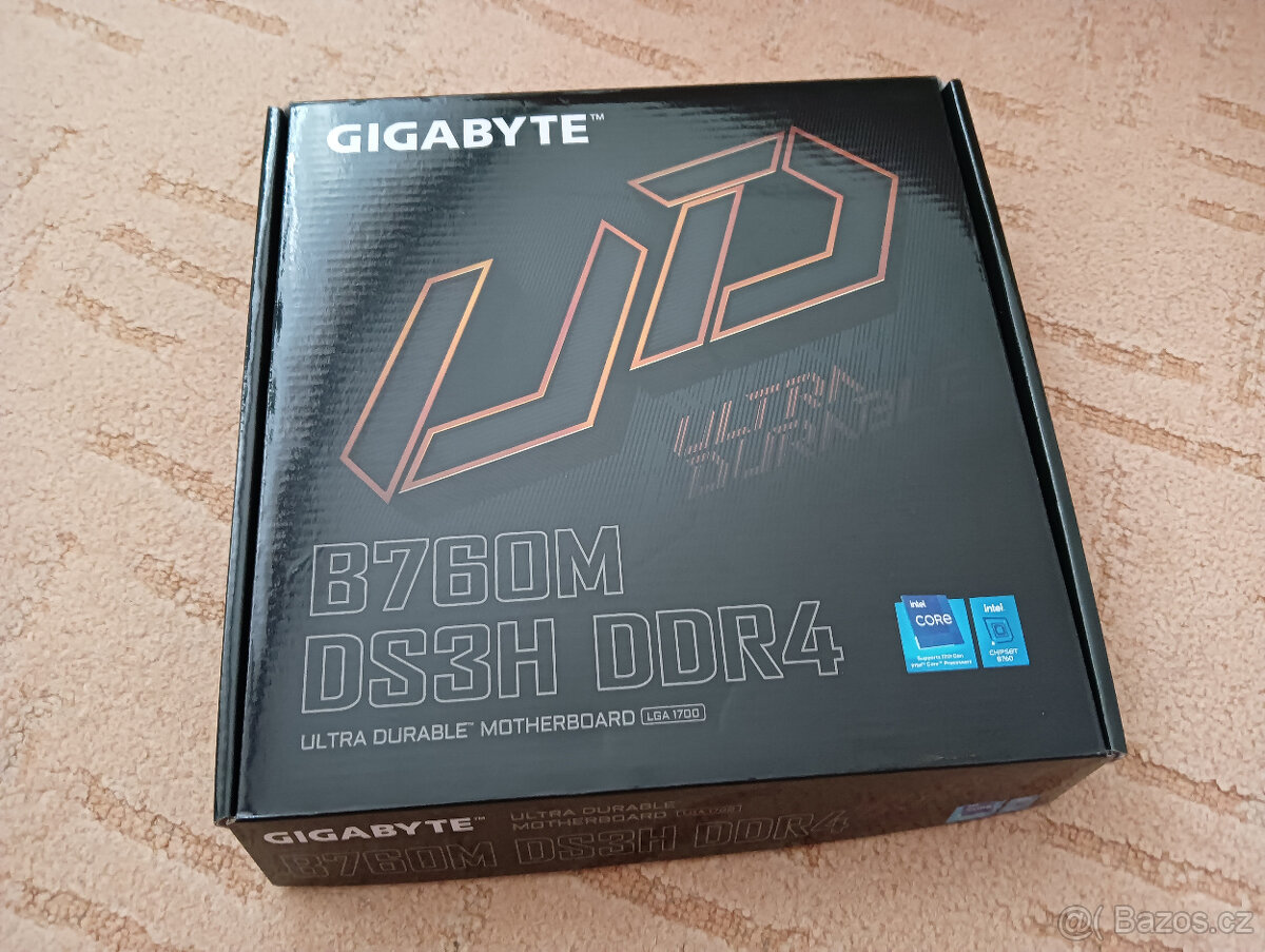 MB Gigabyte B760M DS3H + CPU + RAM, sock. 1700
