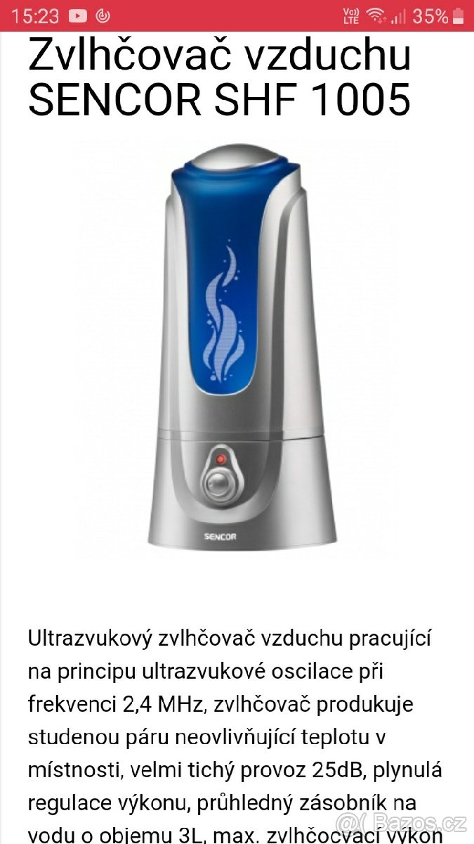 Zvlhcovac vzduchu,nove