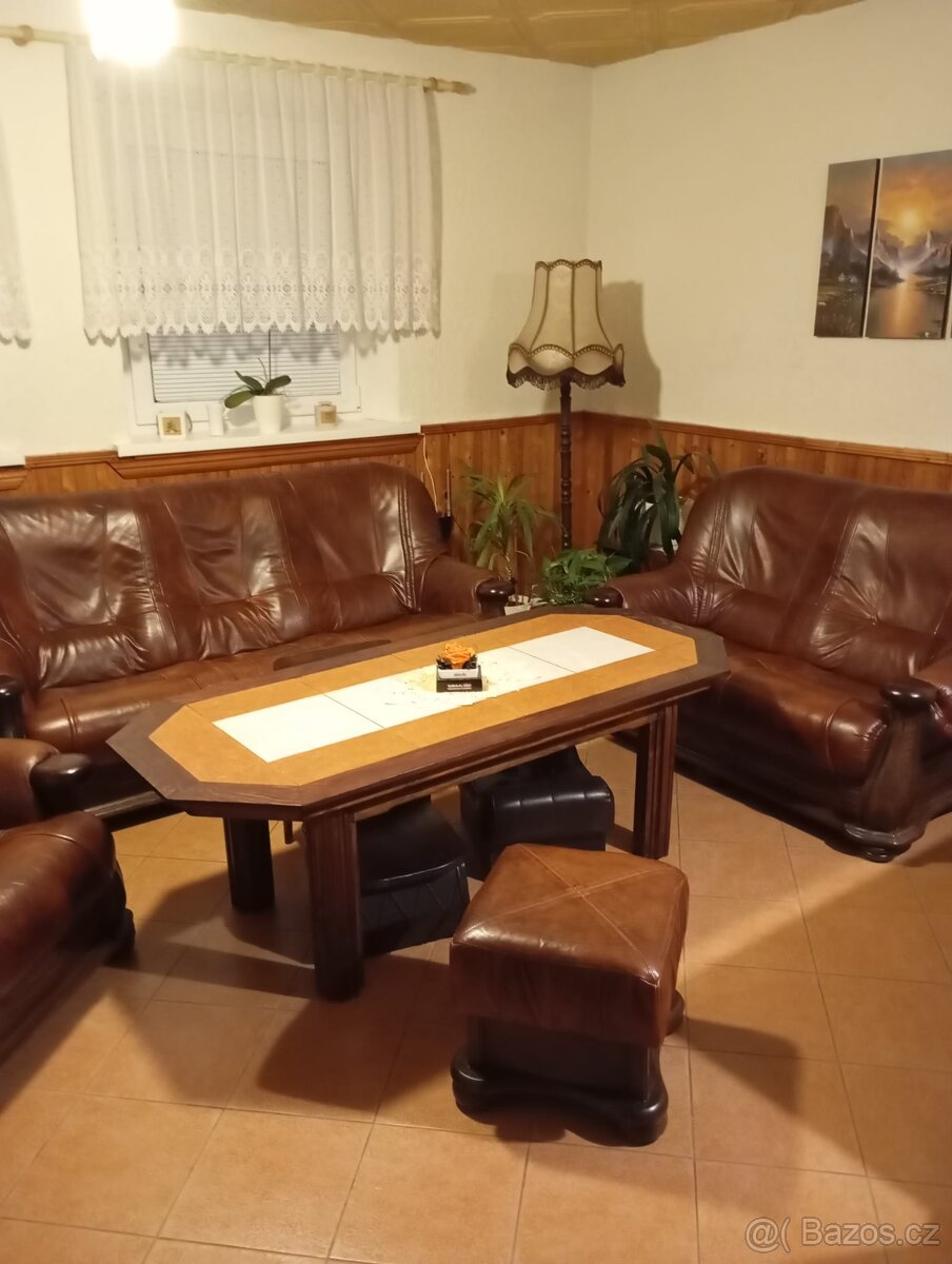 Kožená sedací souprava 3+2+1