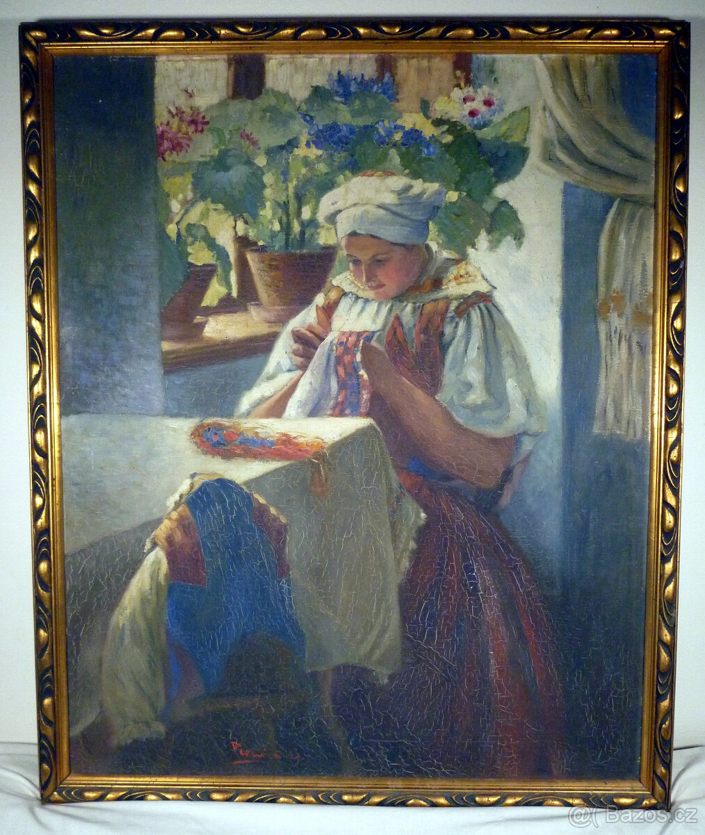 Obraz Vyšívačka - Vojtěch Pernica