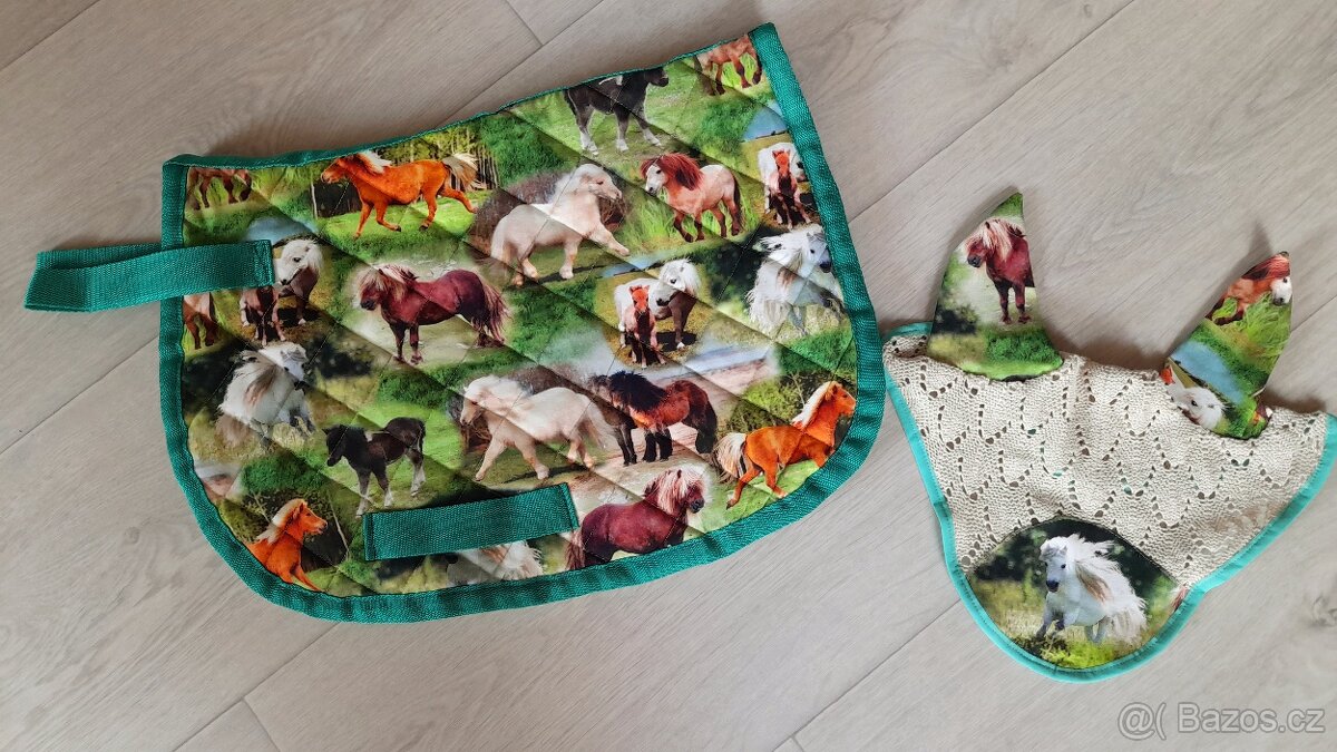 Set Shetty zeleny + ohlavka tmave zelena zdarma