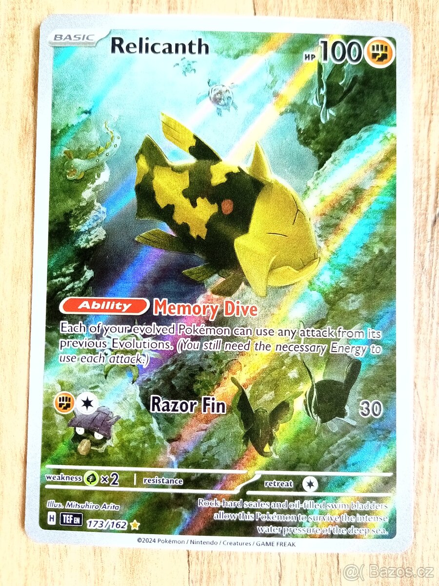 Pokémon karta Relicanth