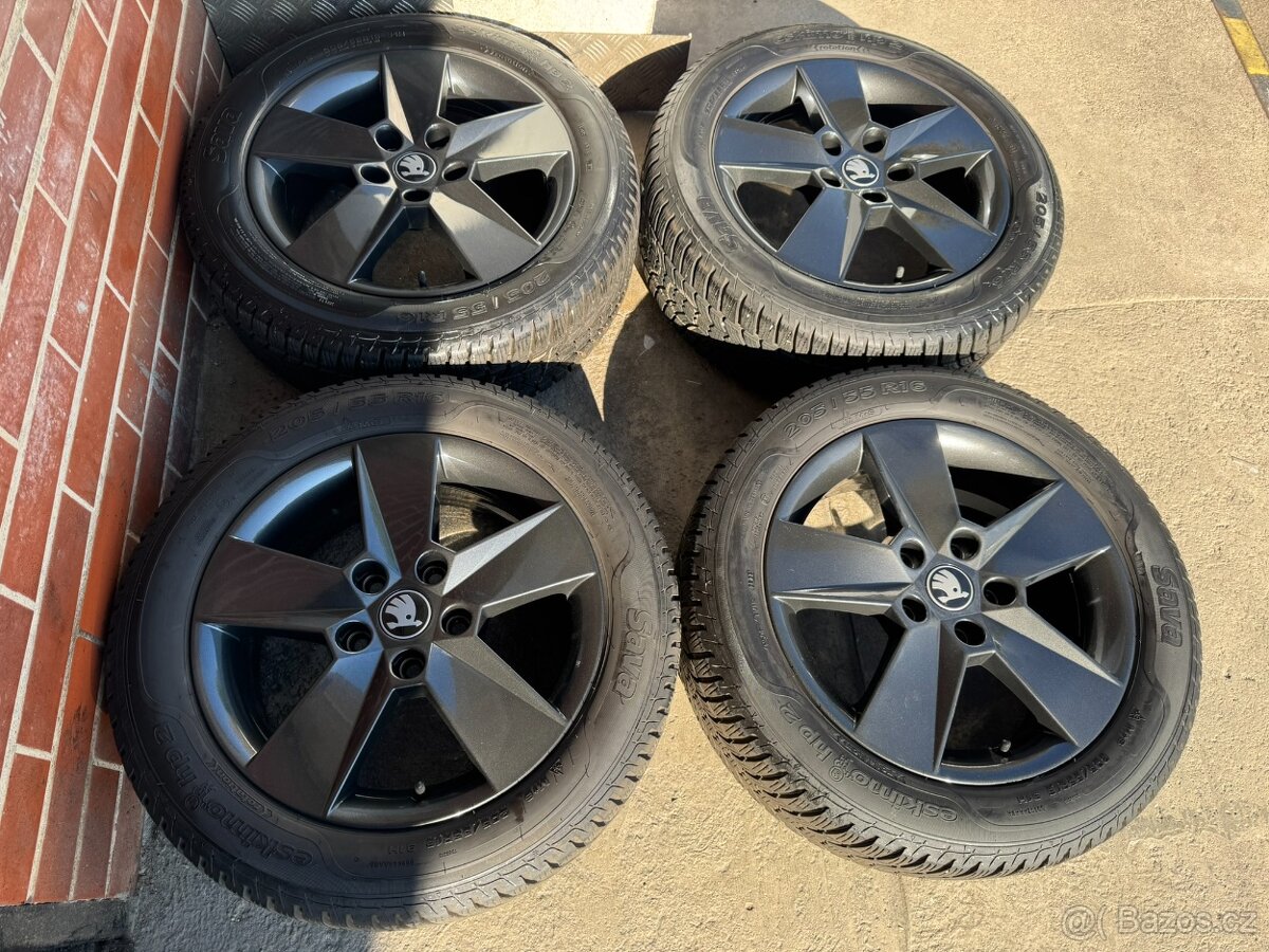 Alu 16" 5x112 škoda ILIAS BLACK zimní 92% O3 TOP