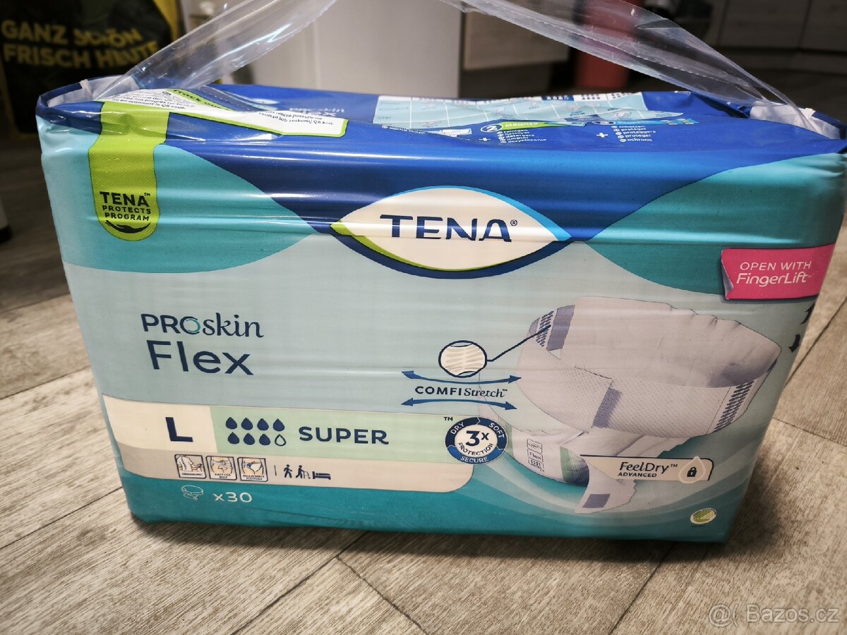 TENA Flex super plenkové kalhotky 7 kapek vel. L 30 ks