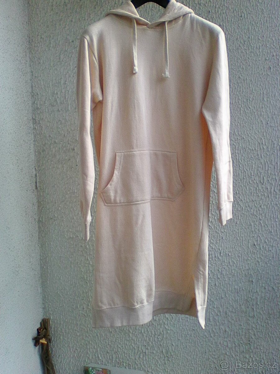 Dámské mikinové šaty s kapucí, vel. M