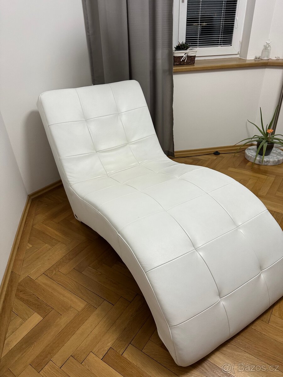 Lenoška PHASE - bílá kůže - ve stavu nové