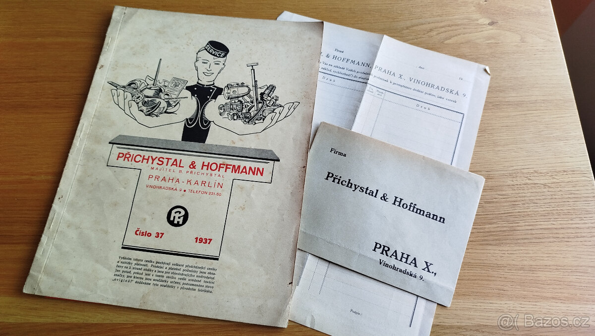 předválečný cyklokatalog Přichystal a Hoffmann r. 1937