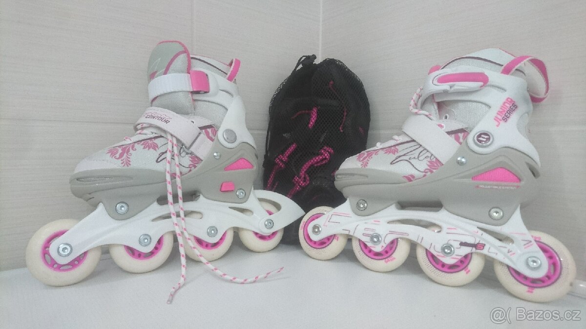 SET NOVÉ KOLEČKOVÉ BRUSLE JUNIOR 29-32+ CHRÁNIČE