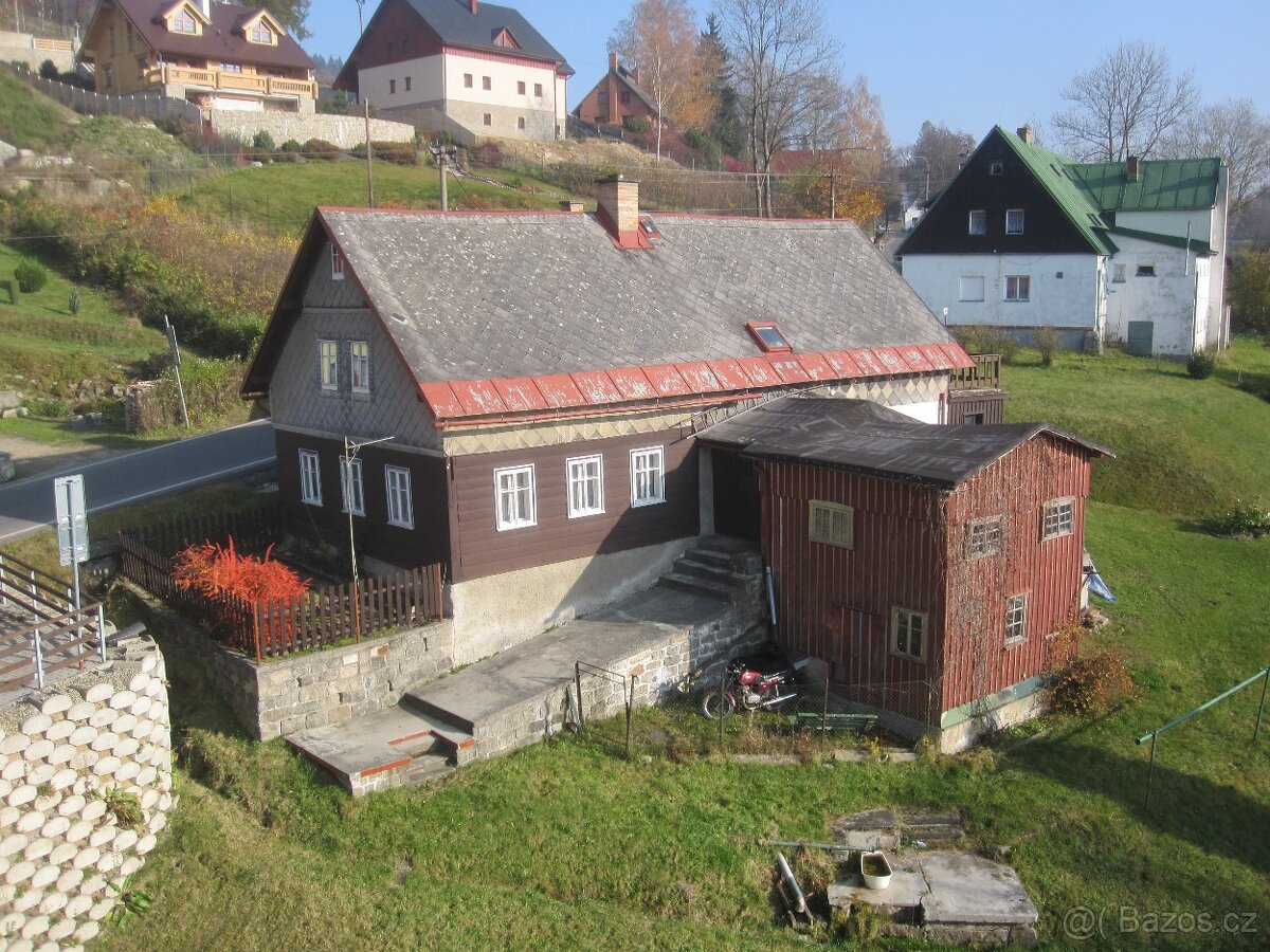 Pronájem chalupy přímo u sjezdovky v Albrechticích v Jiz.h.