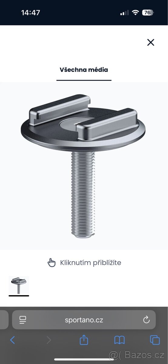 držák telefonu na řídítka - Micro Stem mount Pro