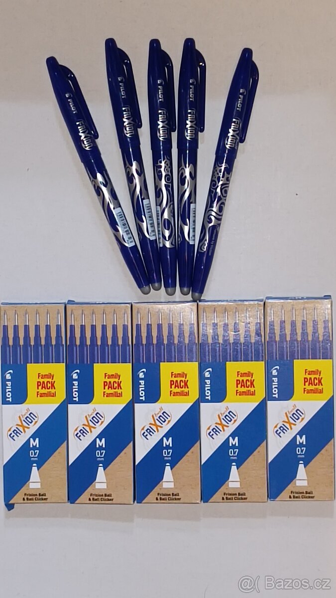 5x Pero a 5x sada náplní Pilot frixion