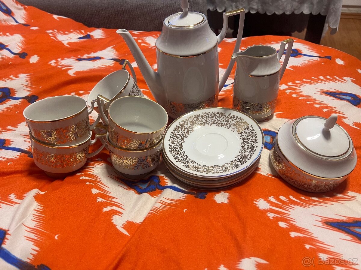 Porcelánová kávová sada Pirkenhammer, Czechoslovakia – 60. l