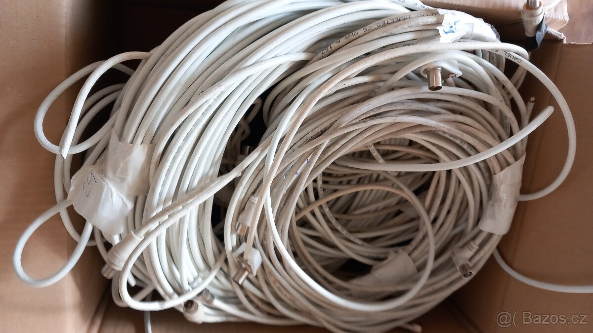 Prodám kabely na STA koaxiální nové i s koncovkami vše co je