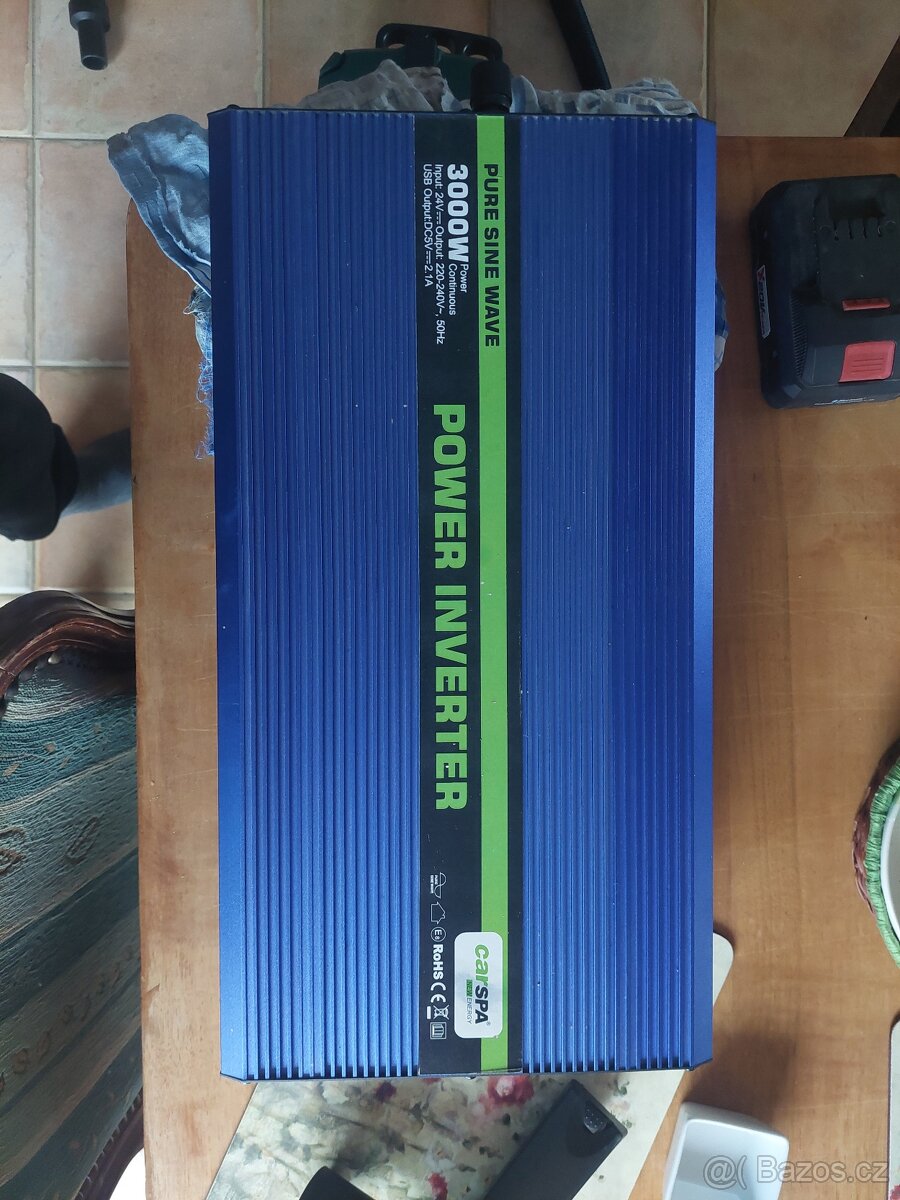měnič napětí z 24V DC na 230V AC 3000W sinus