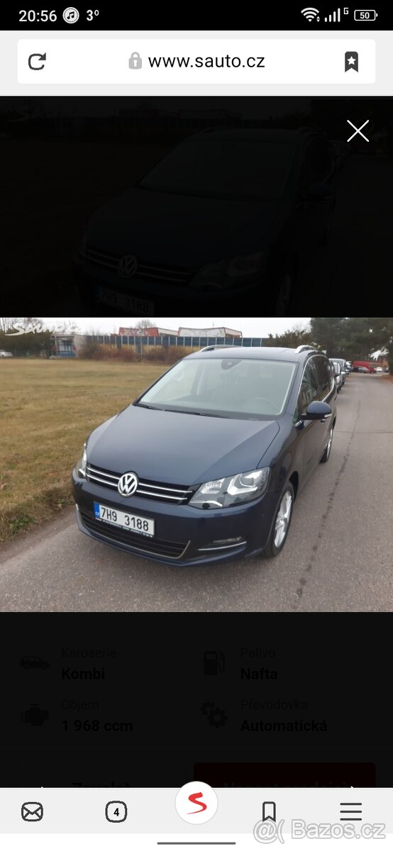 Prodám VW Sharan 2.0TDI 130kw, 7 míst.