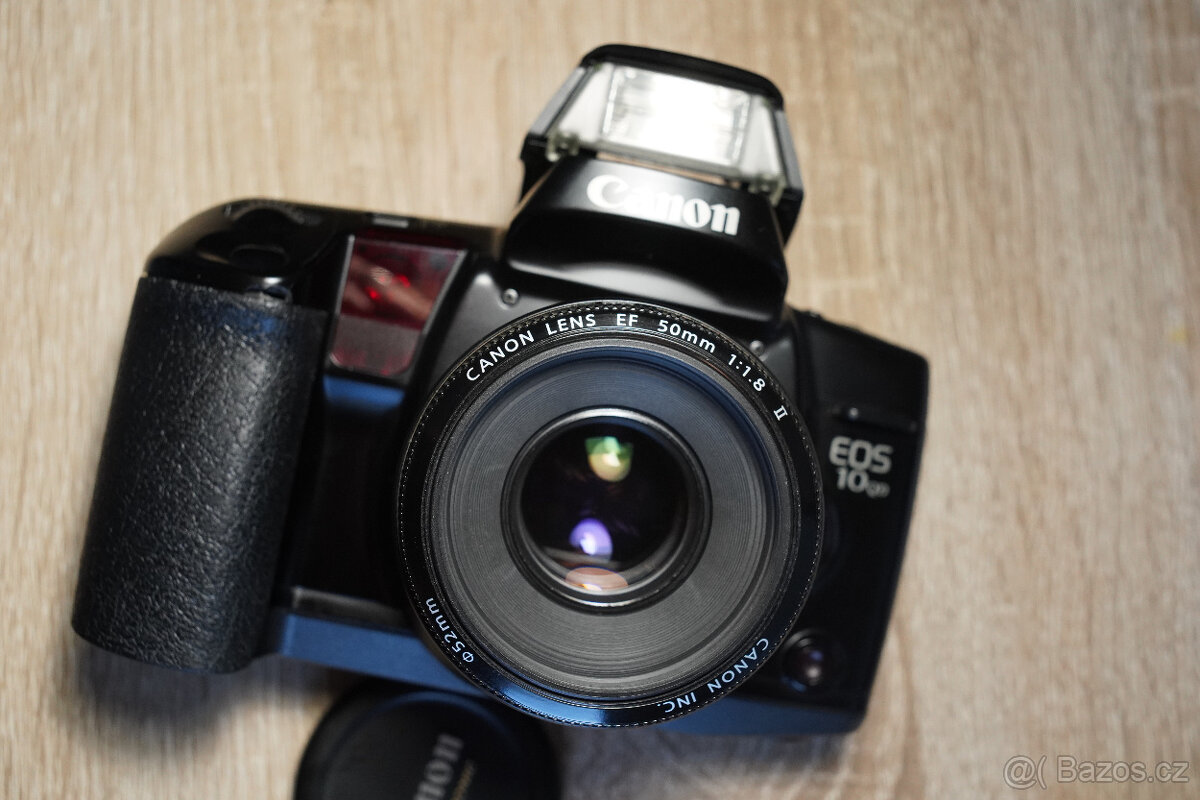 Kinofilmový Canon EOS 10QD + 50mm f/1.8 objektiv – plně funk