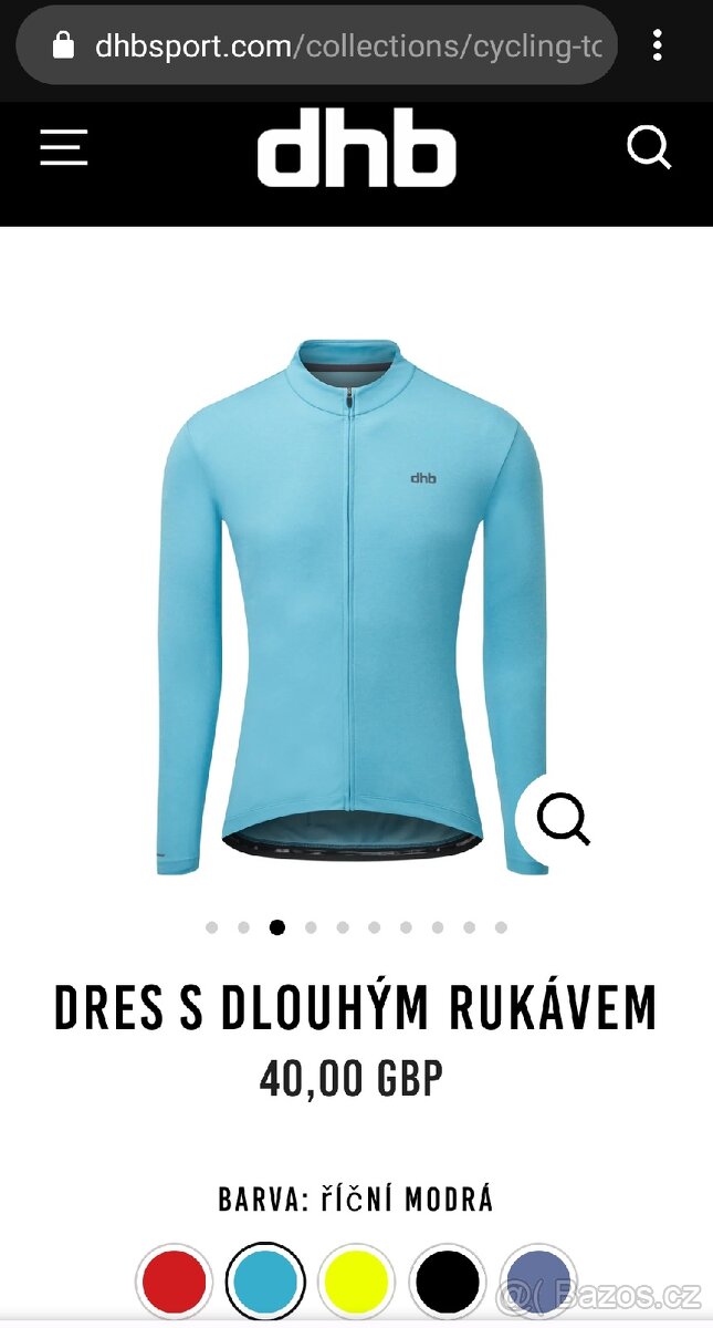 Nový pánský dres s dlouhým rukávem Dhb, S