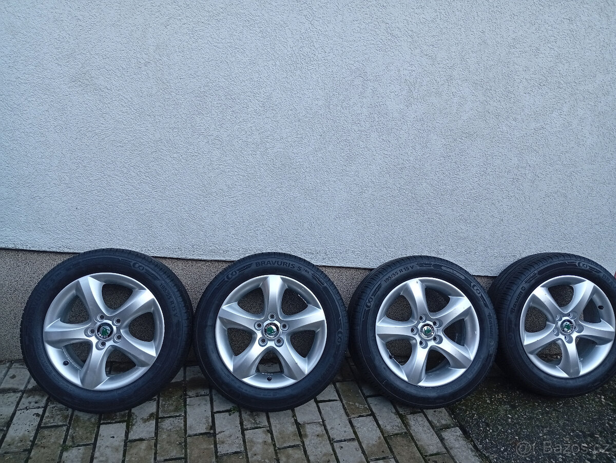 Alu kola original Škoda Fabia II, 195/65 R15 V