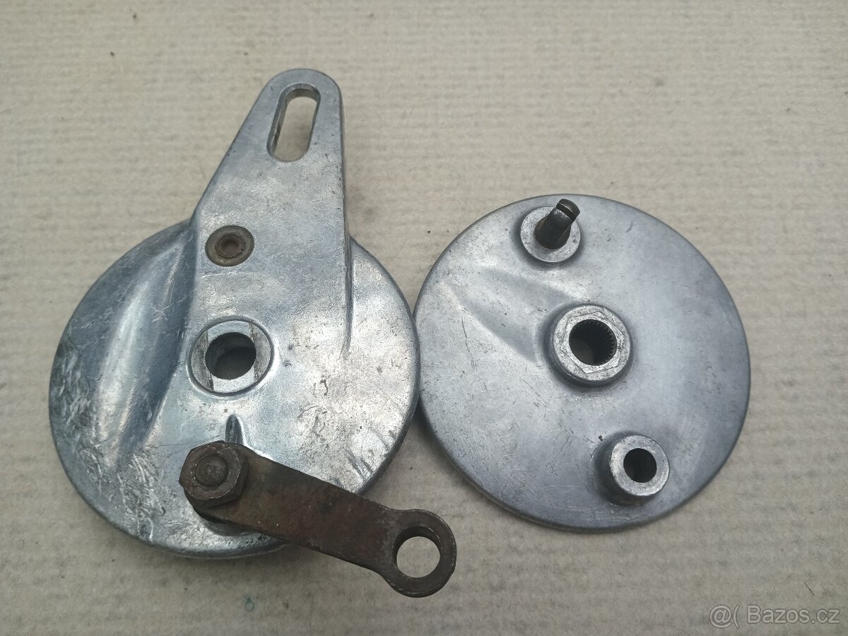 ČZ 125 B, T; 150 C - brzdové štíty.