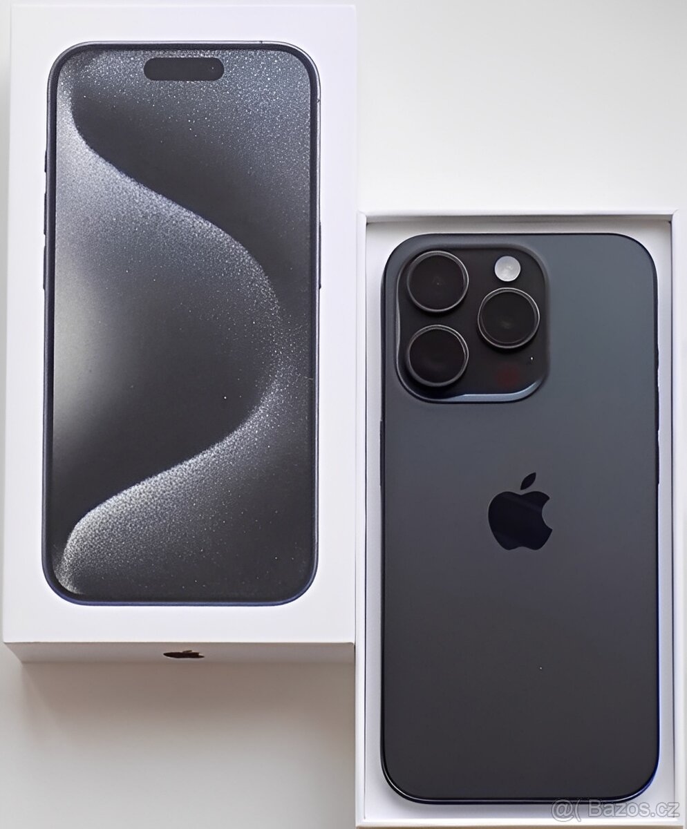 iPhone 15 Pro Black Titanium BATERIE 100% TOP